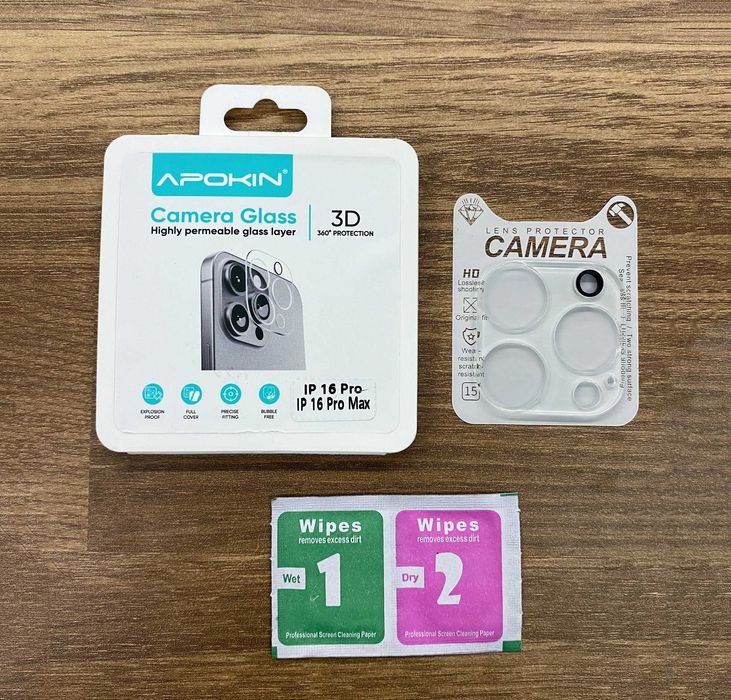 Película de vidro câmara traseira iPhone 16/ 16 Plus/16 Pro/16 Pro Max