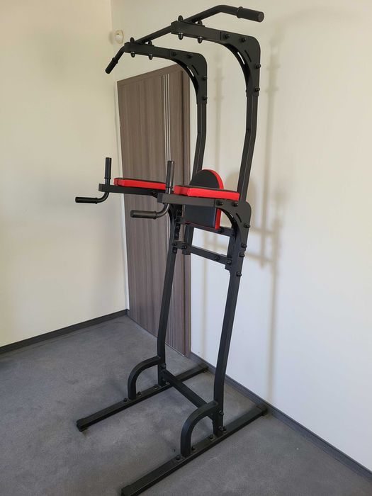 Drążek stacjonarny do podciągania + poręcze do dipów