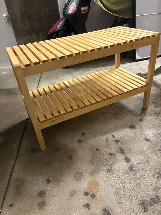 Banco de bambu para casa de banho WC bamboo IKEA