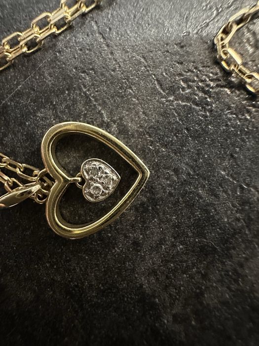 Zloty naszyjnik diament