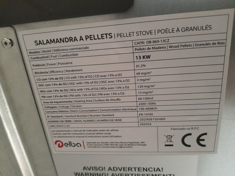 Salamandra a pellets