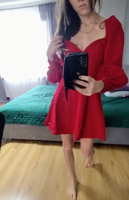 Nowa czerwona sukienka na wesele xxs mohito