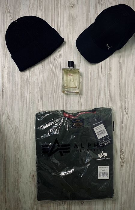 Кофта зимня Alpha Industries зелена оригінал