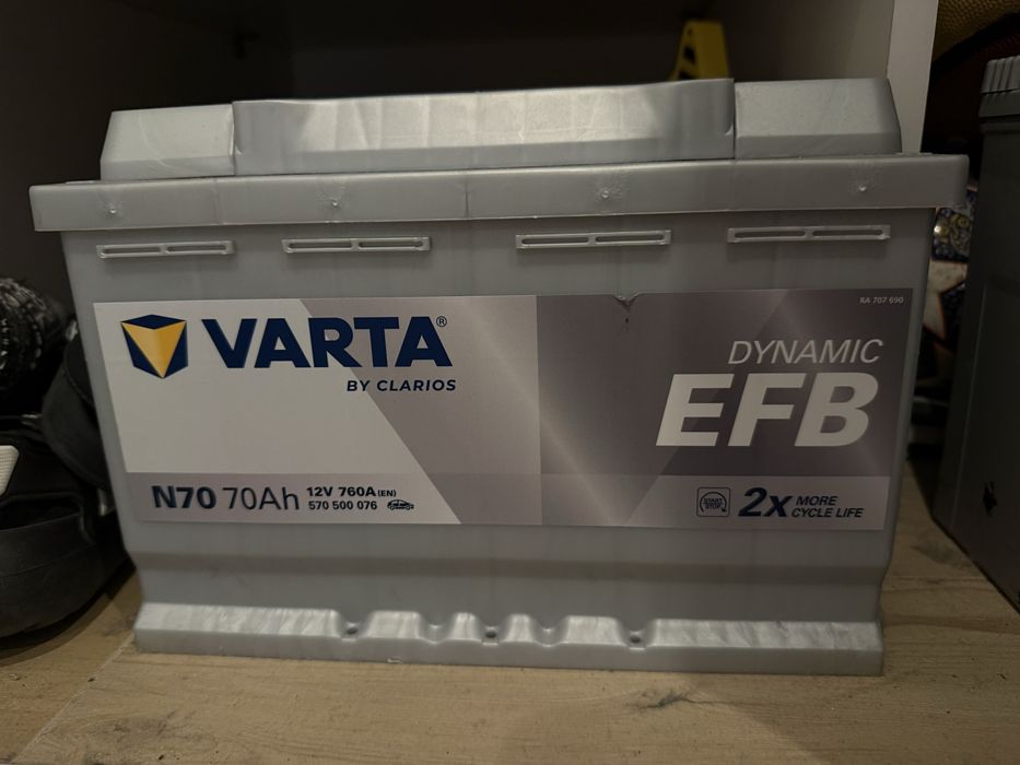 Продам VARTA Акумулятор 70A- год. 760A R+ (пусковий/ efb) EFB570500076
