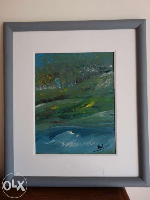 Quadro original DAD - "Paisagem de silêncio e água"