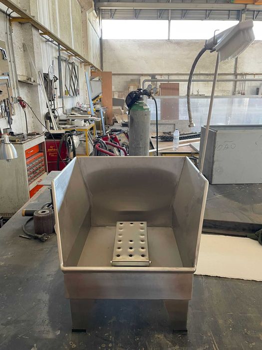 Lava botas manual em aço inox