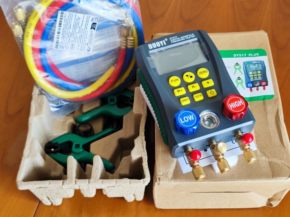 Duoyi dy517 plus оригінал манометри для кондиціонування щупи, шланги