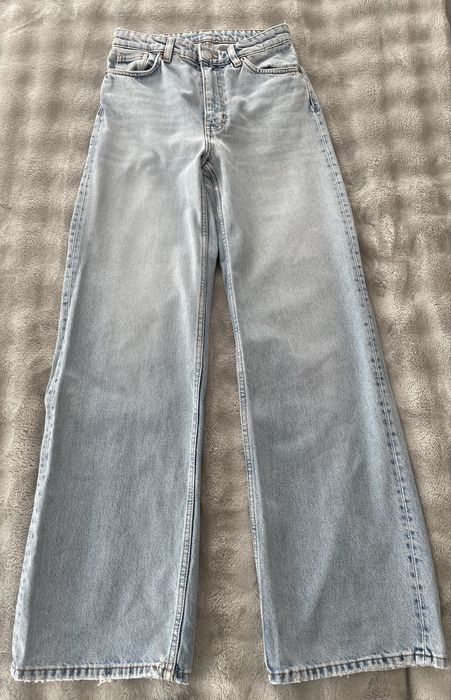 Spodnie damskie/dziewczęce, jeansowe, 25 szeroka nogawka 164 cm