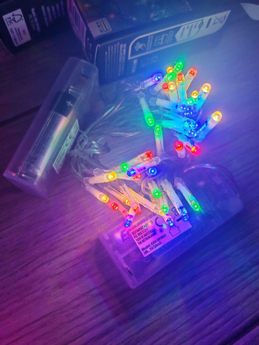 Zestaw świątecznych iluminacji multikolor światełka LED RGB