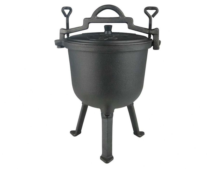 KOCIOŁEK żeliwny 8L. emaila emaliowany GARNEK myśliwski  404