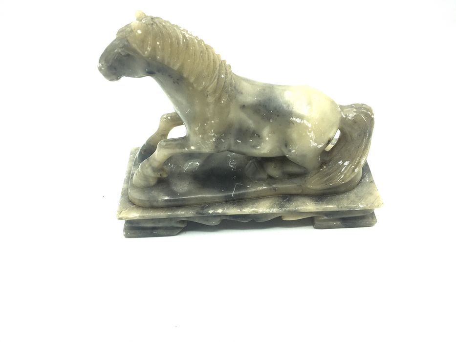 Escultura pedra jade cavalo
