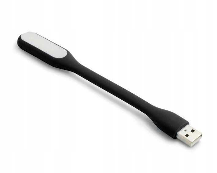 Lampka komputerowa biurkowa LED USB gumowa czarna