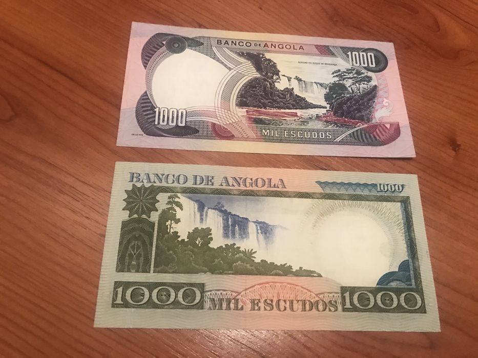 Notas 1000 angola notas 20 garcia orta gago coutinho S. Antonio