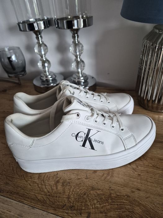 Buty Calvin Klein jeans 41 białe trampki platforma