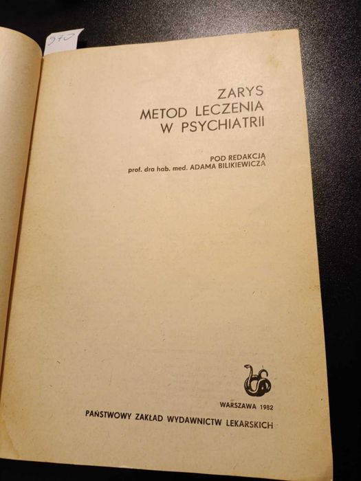 Zarys metod leczenia w psychiatrii - Adam Bilikiewicz