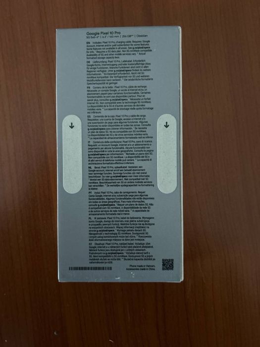 Google Pixel 10 pro 16/256GB Obsidian