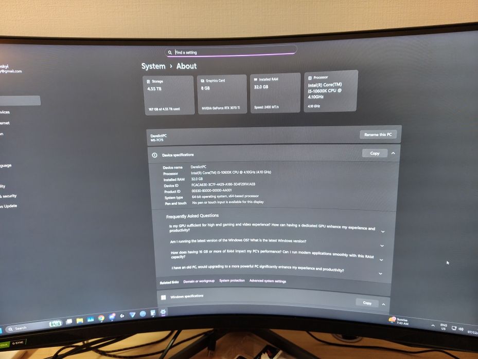 Ігровий ПК i5-10600k, RTX 3070ti, 32GB RAM, Meshify C, без HDD та SSD