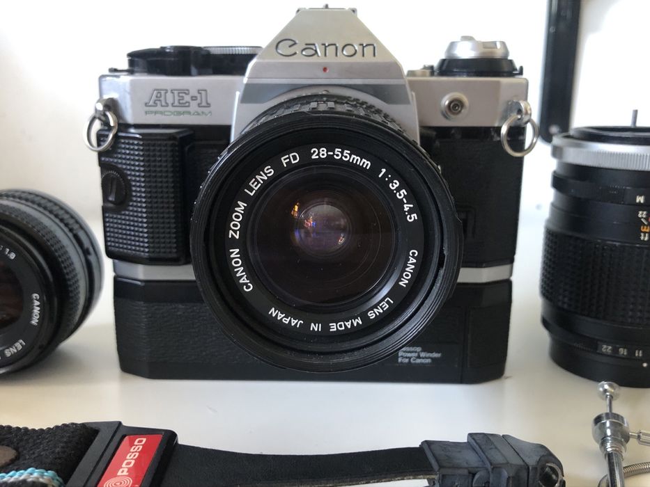Canon AE1-Program + Canon FD 28-55mm + Canon FD 50mm + Canon FL 135mm