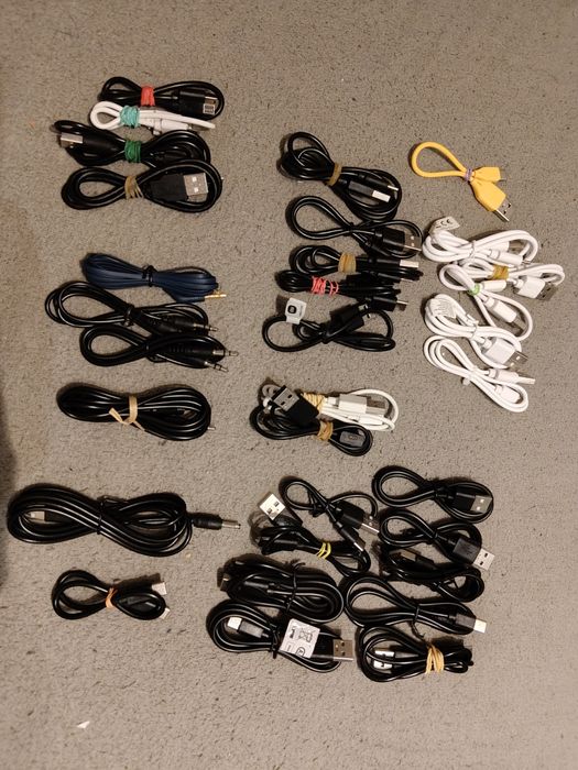 Kable USB C, micro USB, Jack to Jack, USB DC,  USB A JACK