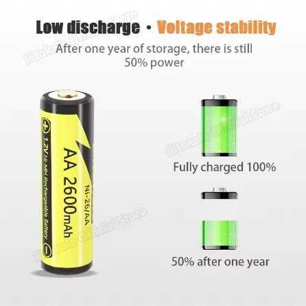 Аккумулятор пальчиковый AA LiitoKala Ni-26 NI-MH 2600mah 1.2V
