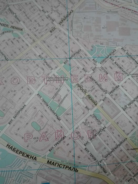 Настенная карта Запорожья