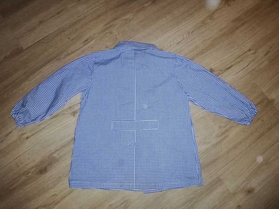 Bibe de criança xadrez azul tamanho 5
