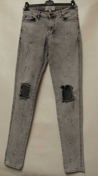 Sik Silk RIOT Denim Men's Bust Knee S 30 зауженые джинсы серые