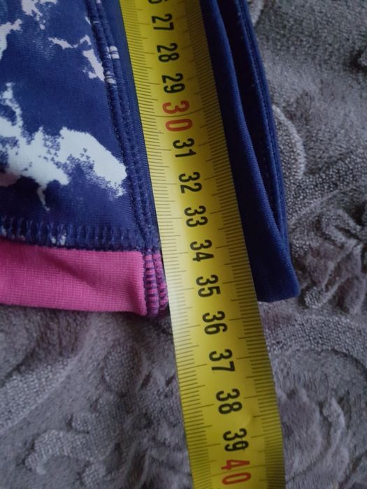 Sportowe legginsy dziewczęce we wzorek ocieplane Crivir 134-140