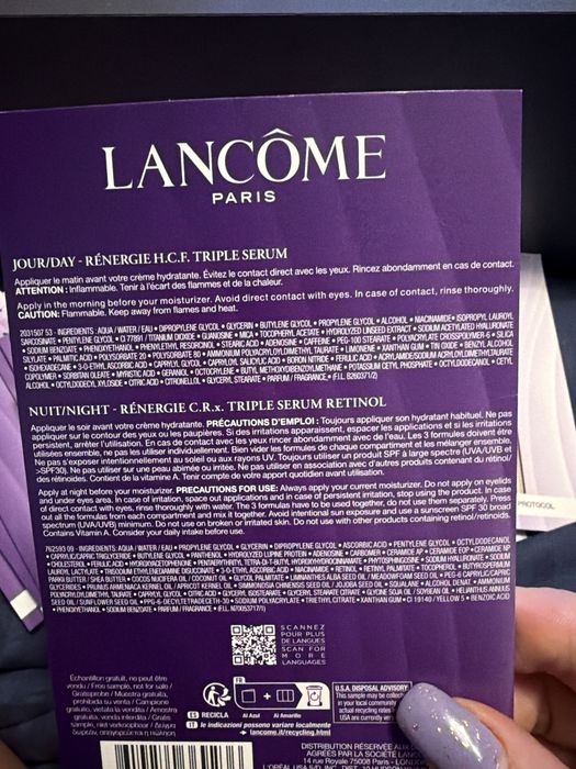 Lancome, Mega Serum, Renergie Triple Serum, cena za sztuke 2 ml! super cena