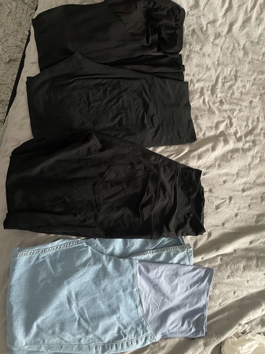 Cztery pary spodni legginsów ciążowych h&m formommy