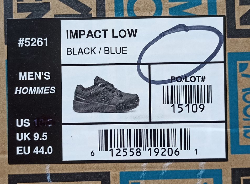 Велотуфли для MTB FIVE TEN IMPACT LOW black-blue.