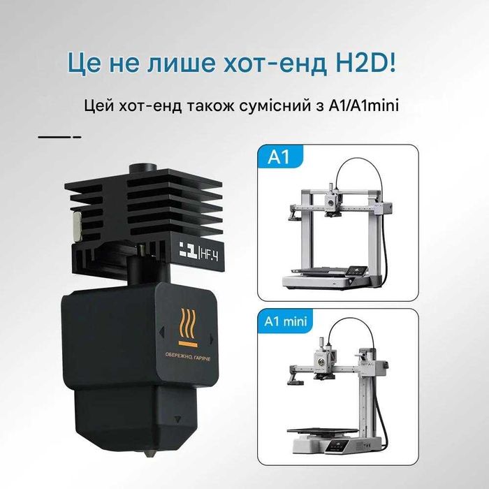 Хотенд High Flow 0,4mm для Bambu Lab H2D / A1 / A1 Mini