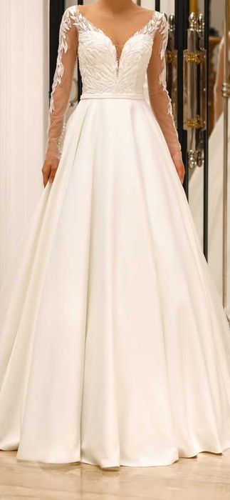 suknia ślubna z trenem