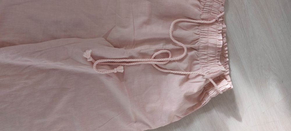 Spodnie bawełniane 100%, spodnie szerokie bawełniane rozm L