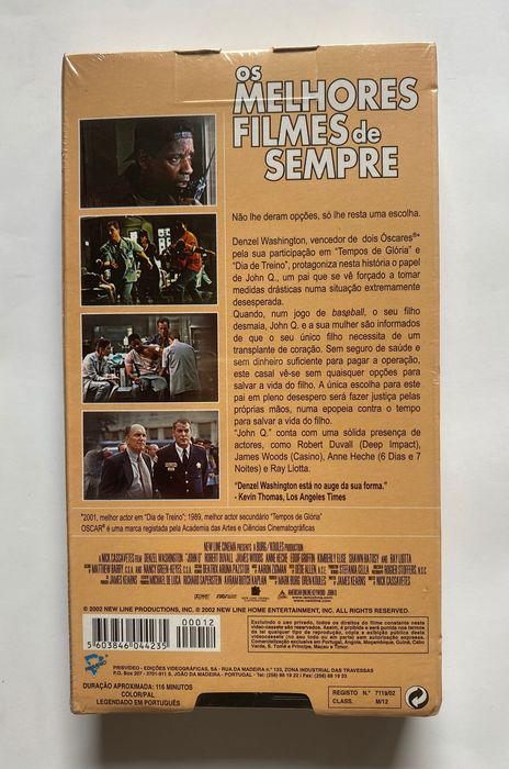 Cassete Filme “ John Q “ , de Nick Cassavetes
