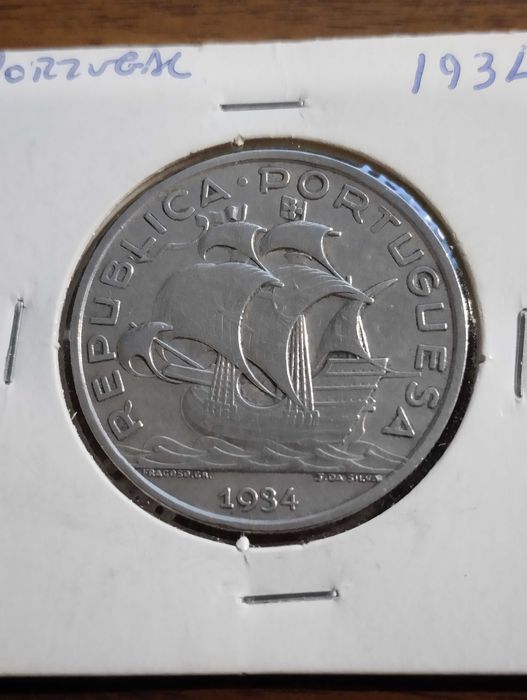 Moeda de 10 escudos de 1934, em prata