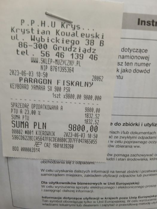 Yamaha sx 900 sprzedam zadbany instrument