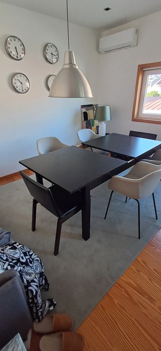 Mesa extensível preta