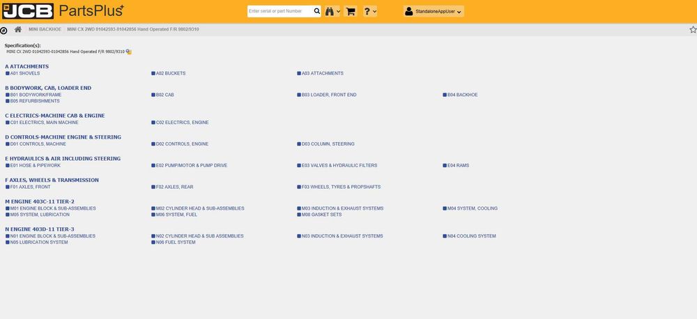 JCB PartsPlus+ / Instrukcje serwisowe 2019 - Full pomoc