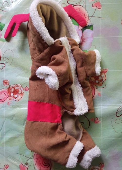 Фірмовий новорічний комбінезон   для маленької собачки