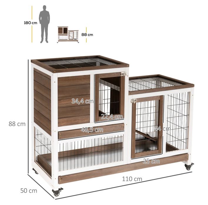 Coelheira em madeira, coelho anao - PORTES GRATIS - LOJA!!