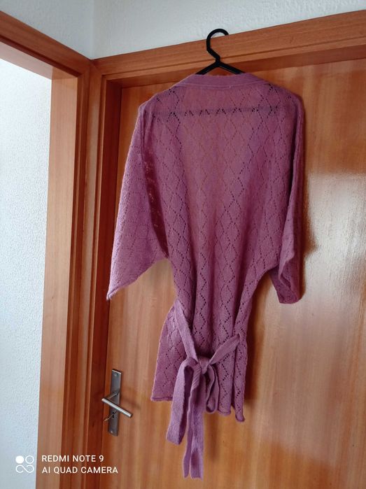 Casaco de malha rosa  de trespasse