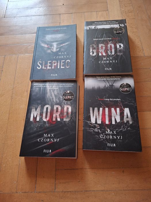 Zestaw książek Ślepiec, Grób, Mord, Wina
