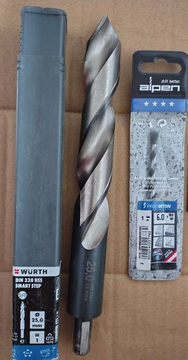 Wiertła do metalu Nowe i Używane, Wurth,Berner itp. Gwintowniki Zestaw