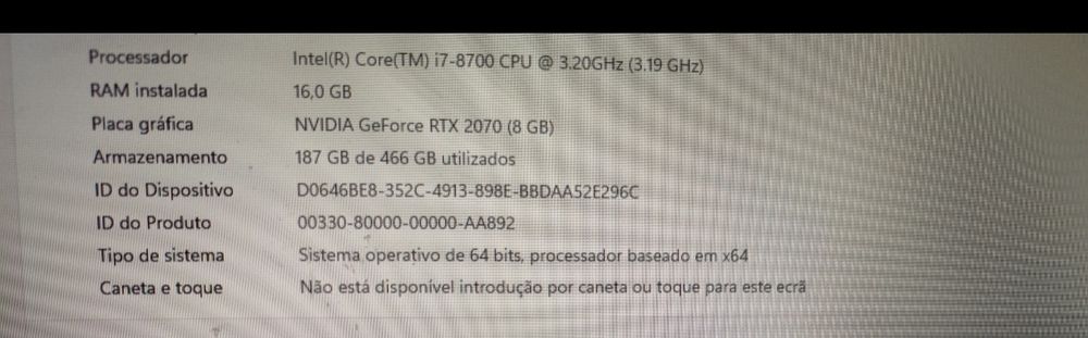 PC gaming em ótimo estado