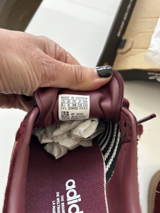 Adidas Samba og bordeaux pelo poney