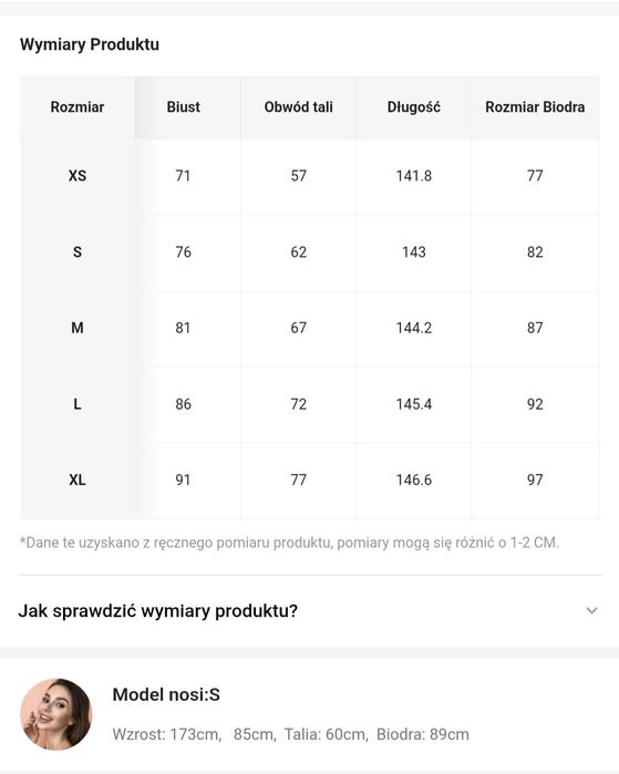 Piekna długa suknia rozmiar 36 S raz ubrana Stan idealny