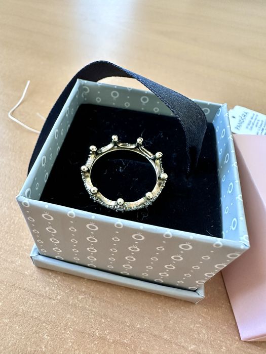 Каблучка Pandora з покриттям золота 18K