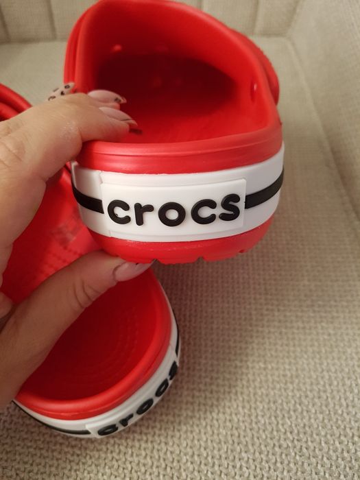 Czerwone klaoki gumowe Crocs rozm.39 odwkładka 25cm