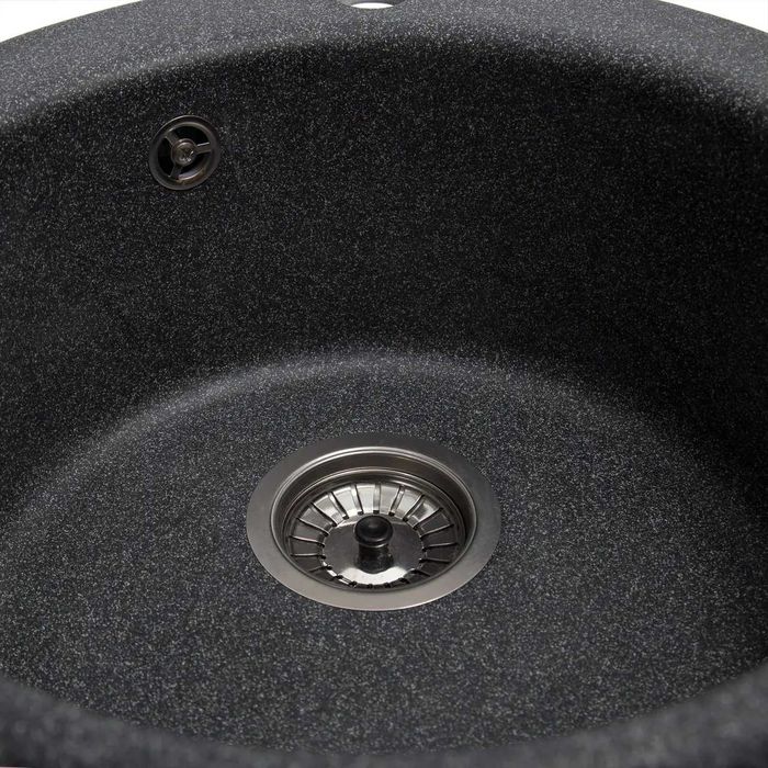 Гранітна кухонна мийка SOLID Pony Чорний